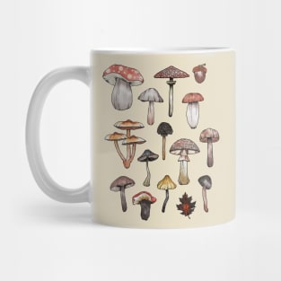 Watercolor Mushrooms Fungi Cottagecore Goblincore Mug